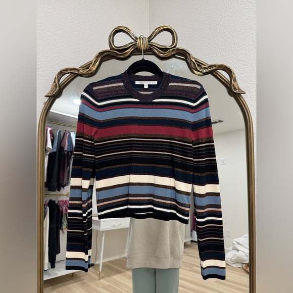 Veronica Beard Sweaters - Brand new Veronica Beard Palmas Striped Metallic Sweater